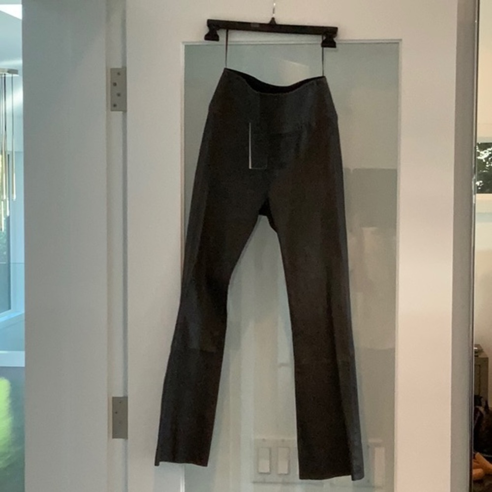 SPRWMN Boot Cut Leather Ankle Flare